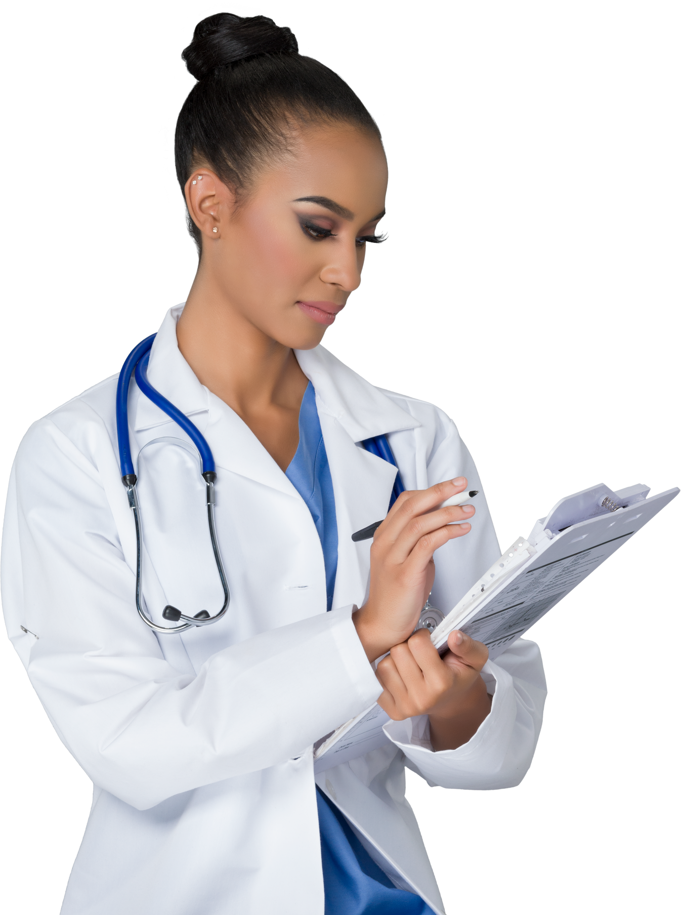 Female Doctor Writing Report